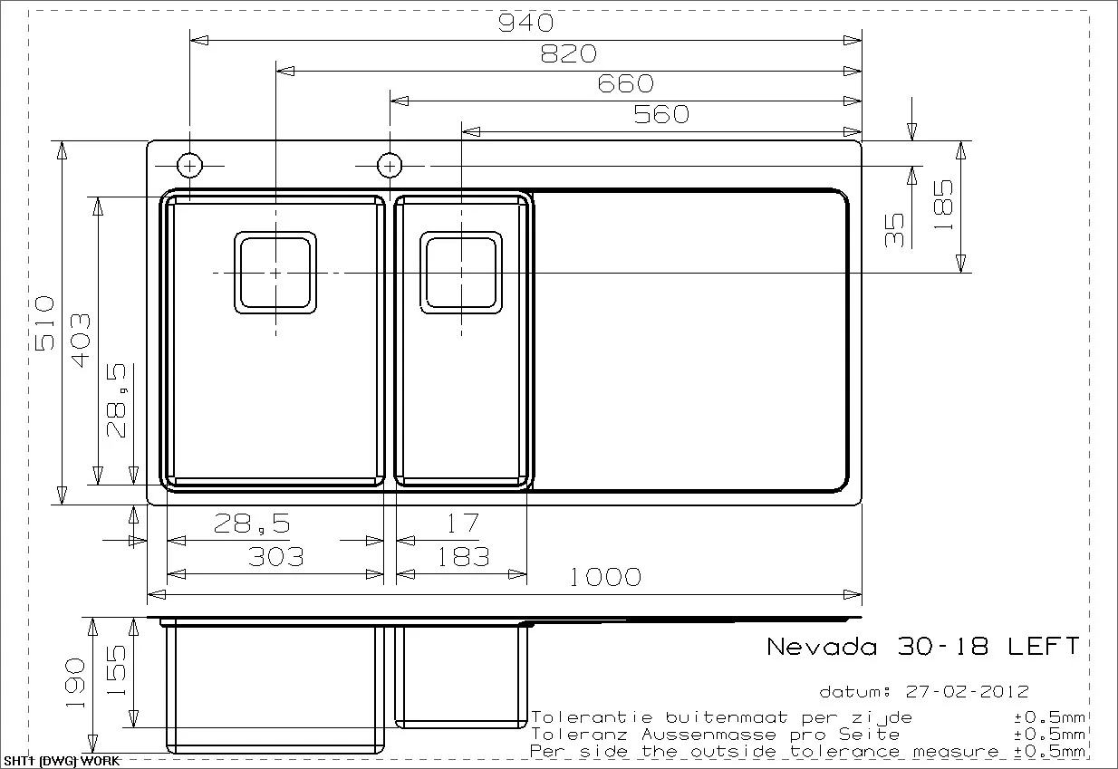 Кухонная мойка Reginox Nevada 30-18 в Новосибирске и Новосибирской области от магазина Ammina